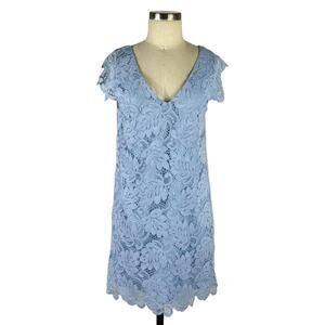 BB DAKOTA Jacqueline Blue Lace Shift Mini Dress Women's Size Small NWT